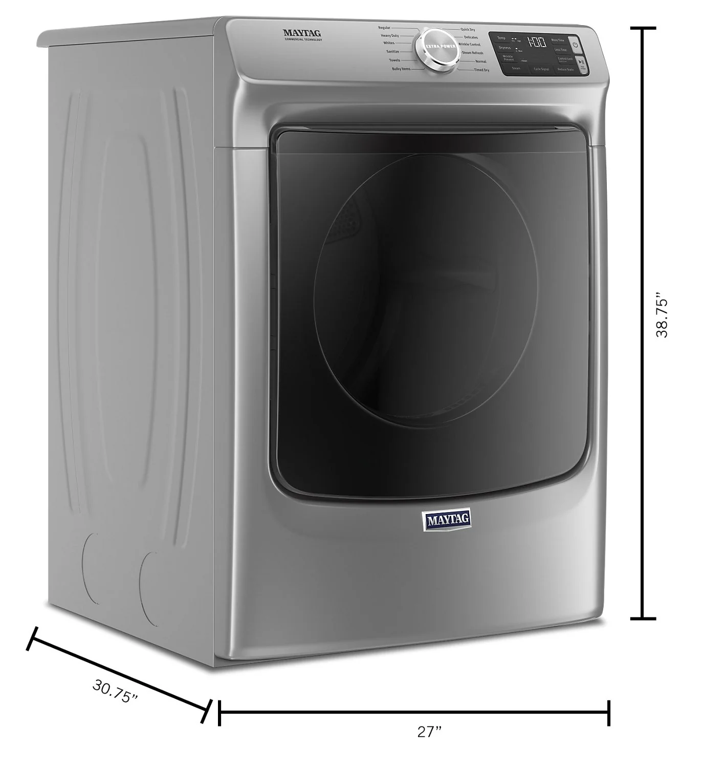Maytag Front-Load 5.5 Cu. Ft. Washer with Extra Power and 7.3 Cu. Ft. Electric Steam Dryer - Slate - Image 14