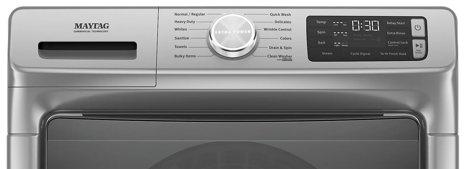 Maytag Front-Load 5.5 Cu. Ft. Washer with Extra Power and 7.3 Cu. Ft. Gas Steam Dryer - Slate - Image 5