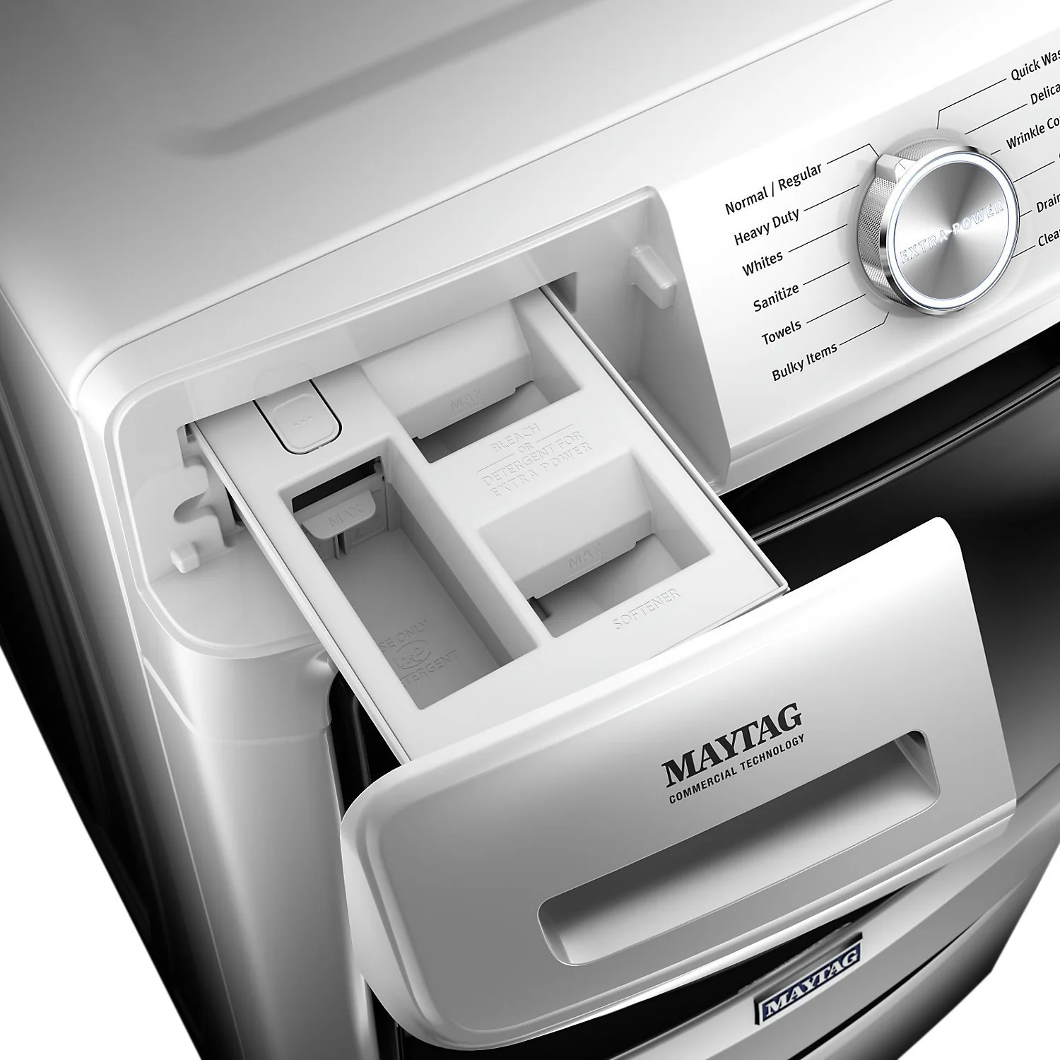 Maytag Front-Load 5.5 Cu. Ft. Washer with Extra Power and 7.3 Cu. Ft. Gas Steam Dryer - White - Image 12
