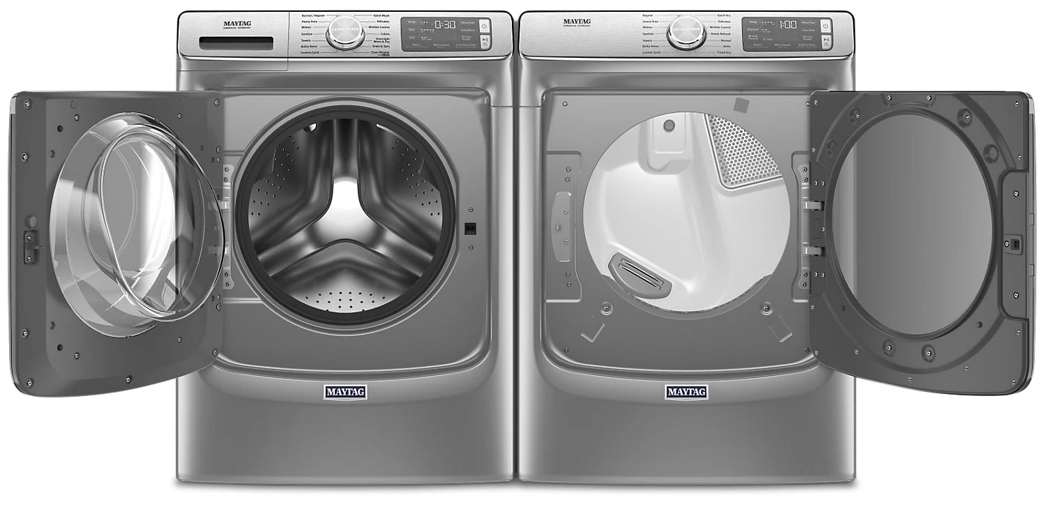 Maytag Front-Load 5.8 Cu. Ft. Smart Washer with Extra Power and 7.3 Cu. Ft. Electric Smart Dryer - Slate - Image 2
