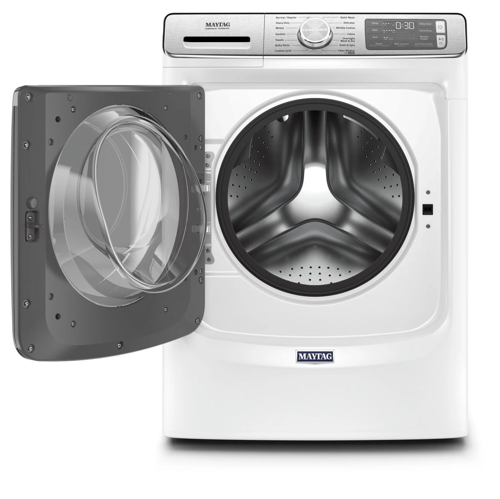 Maytag White Front Load Washer (5.8 Cu. Ft.) - MHW8630HW - Image 2