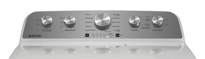 Maytag White Gas Dryer with Steam Enhanced Cycles (7.0 cu. ft.) - MGD5430MW - Image 4