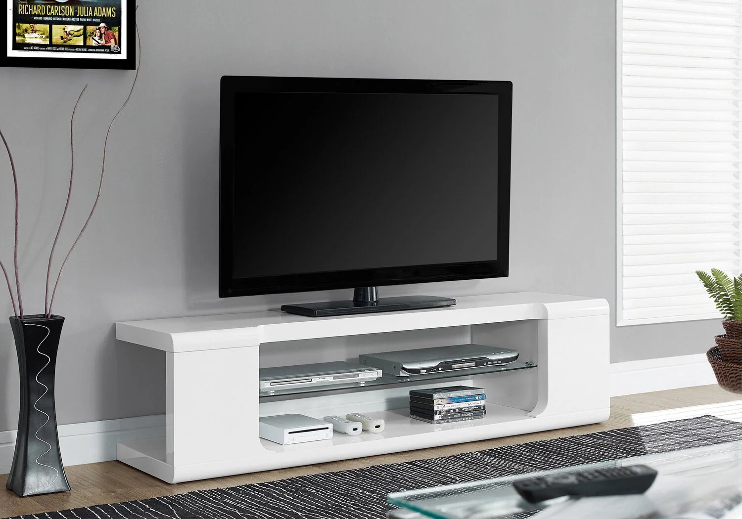 Meadows 60" TV Stand - White - Image 3