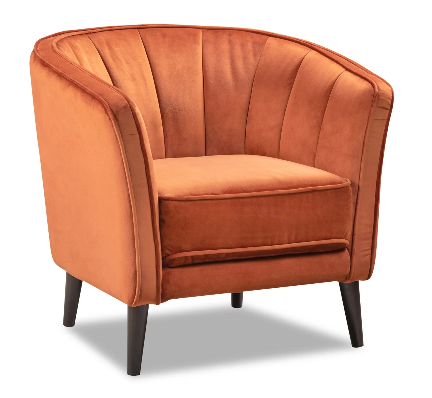 Mocon Velvet Accent Chair - Orange - Image 3