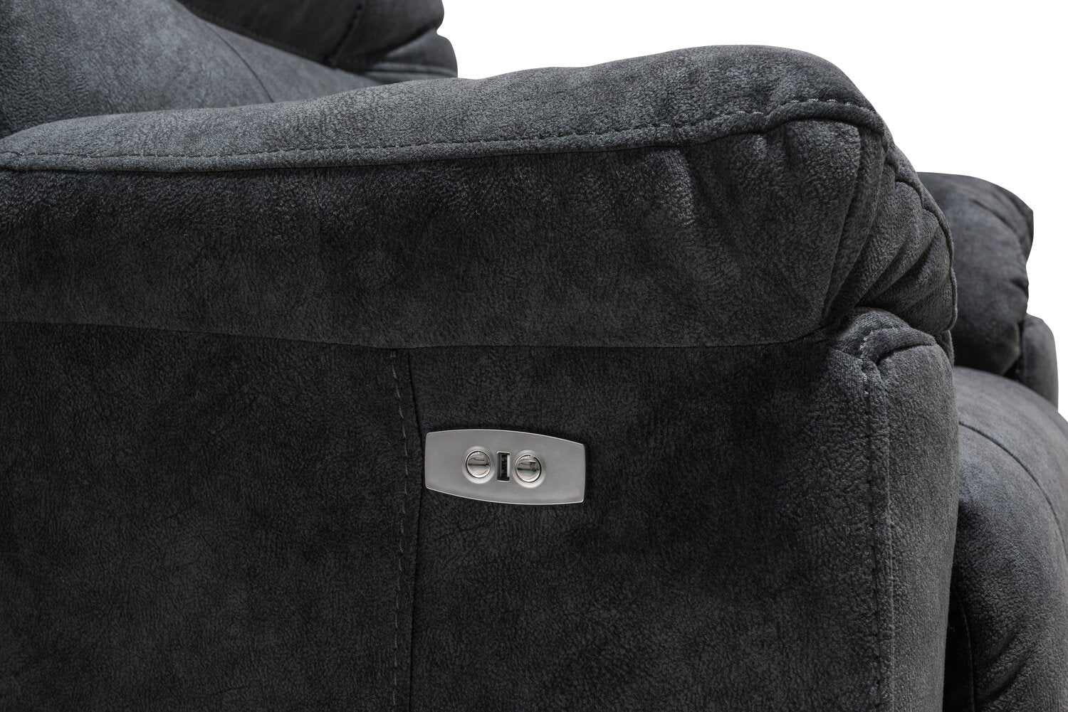Muncey Polyester Power Recliner - Graphite - Image 6