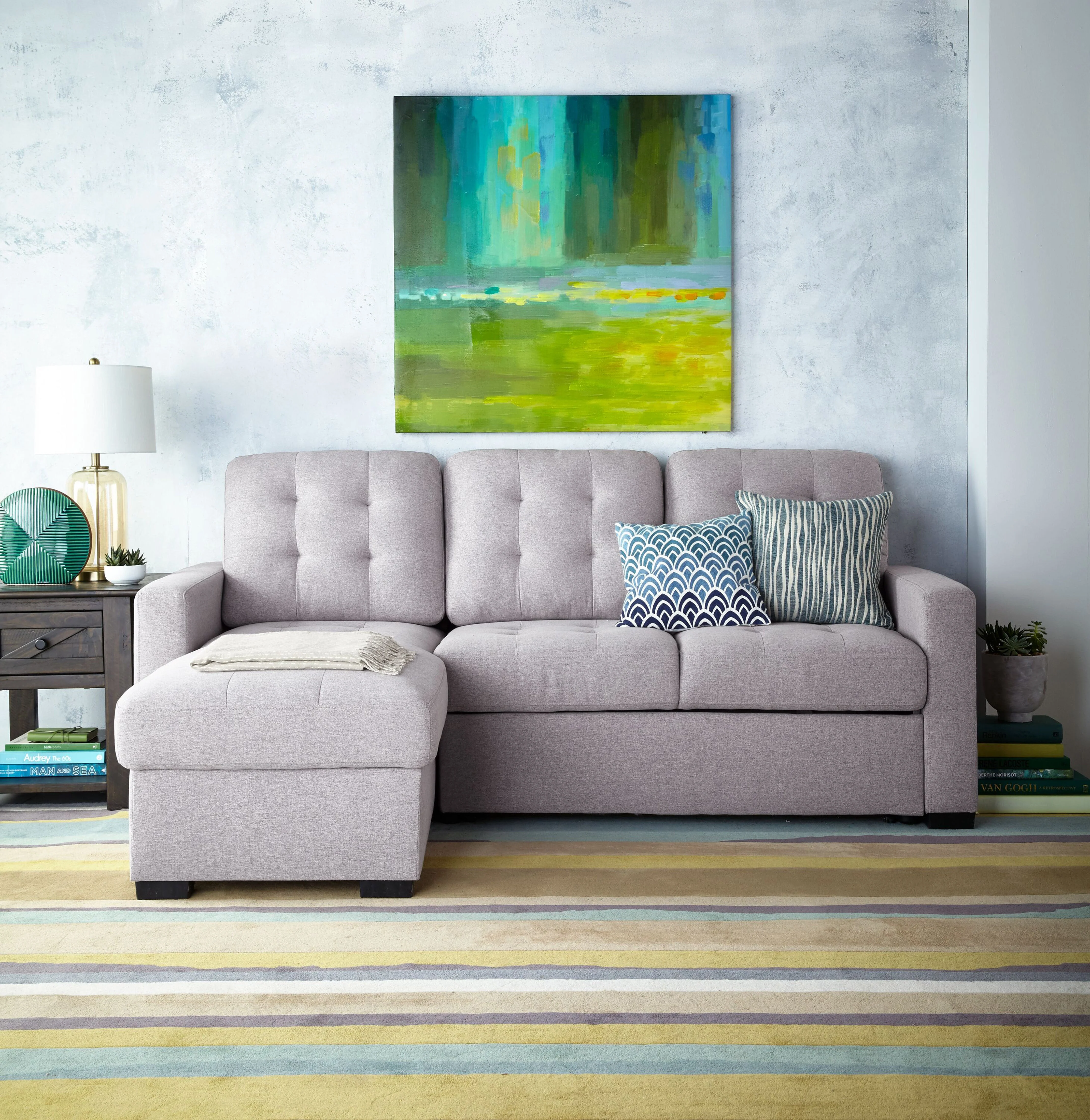 Nappier Pop-Up Sofabed - Light Grey - Image 2
