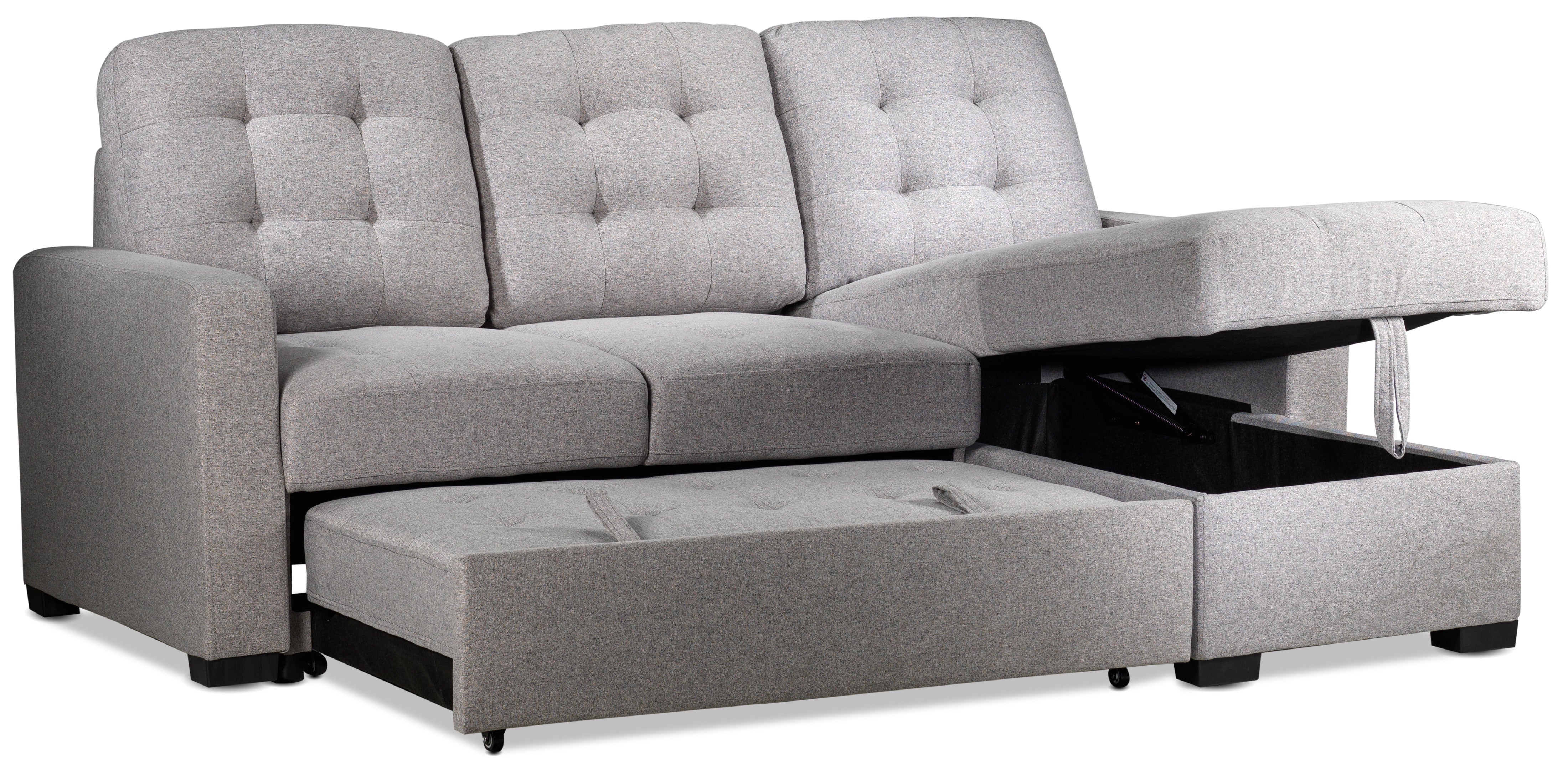 Nappier Pop-Up Sofabed - Light Grey - Image 4