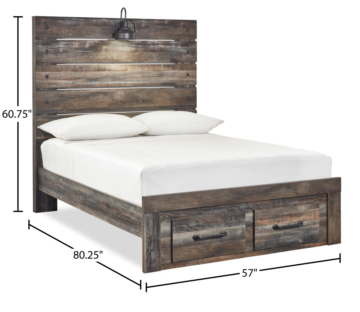 Naylon 5-Piece Full Storage Bedroom Set - Brown - Image 7