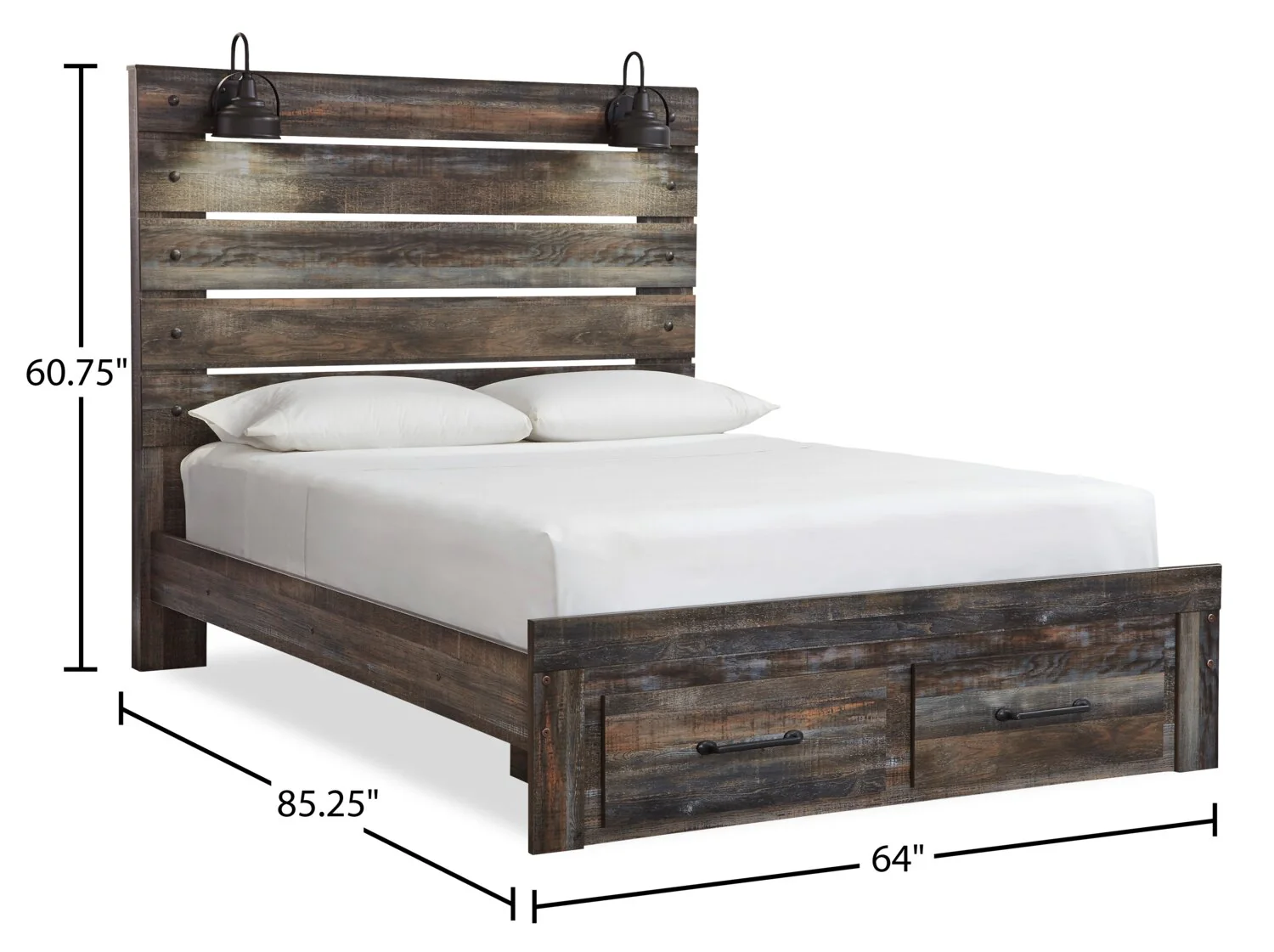 Naylon 5-Piece Queen Storage Bedroom Set - Brown - Image 6