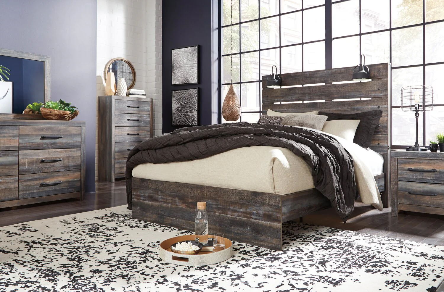 Naylon 6-Piece Queen Bedroom Set - Brown - Image 7
