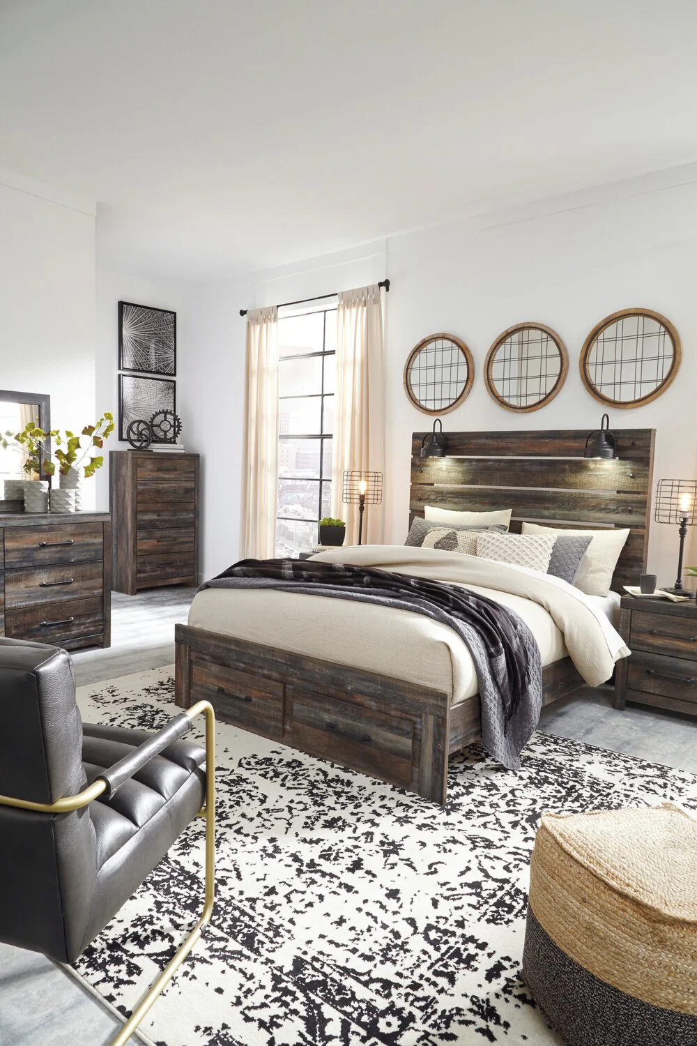Naylon 6-Piece Queen Storage Bedroom Set - Brown - Image 5