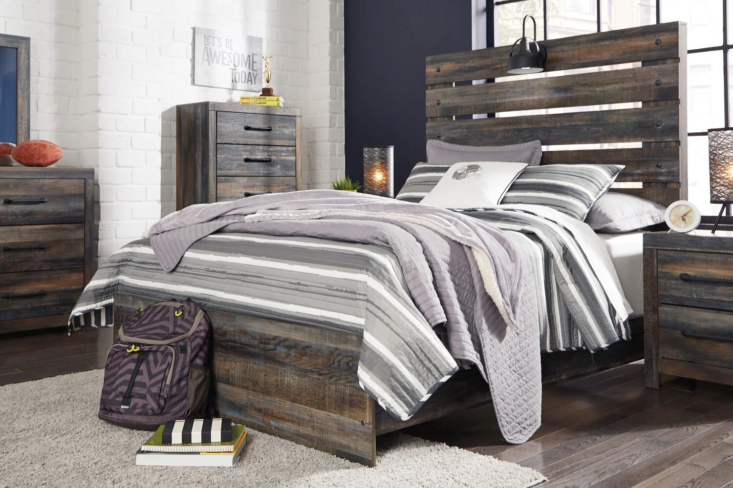 Naylon Full Panel Bed - Brown - Image 5
