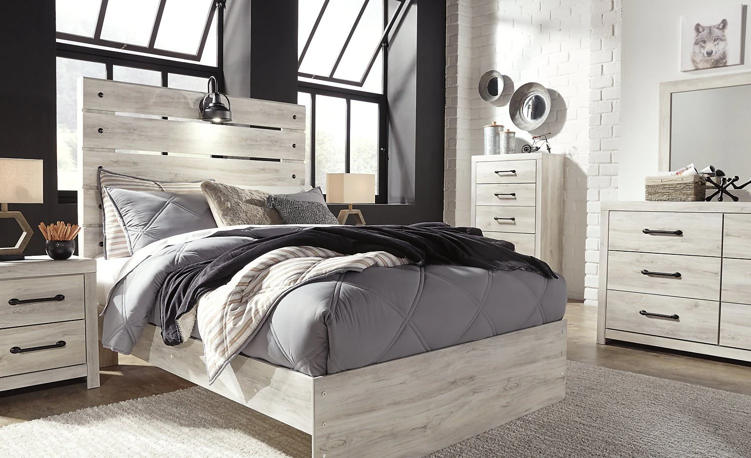 Naylon Full Panel Bed - White - Image 3
