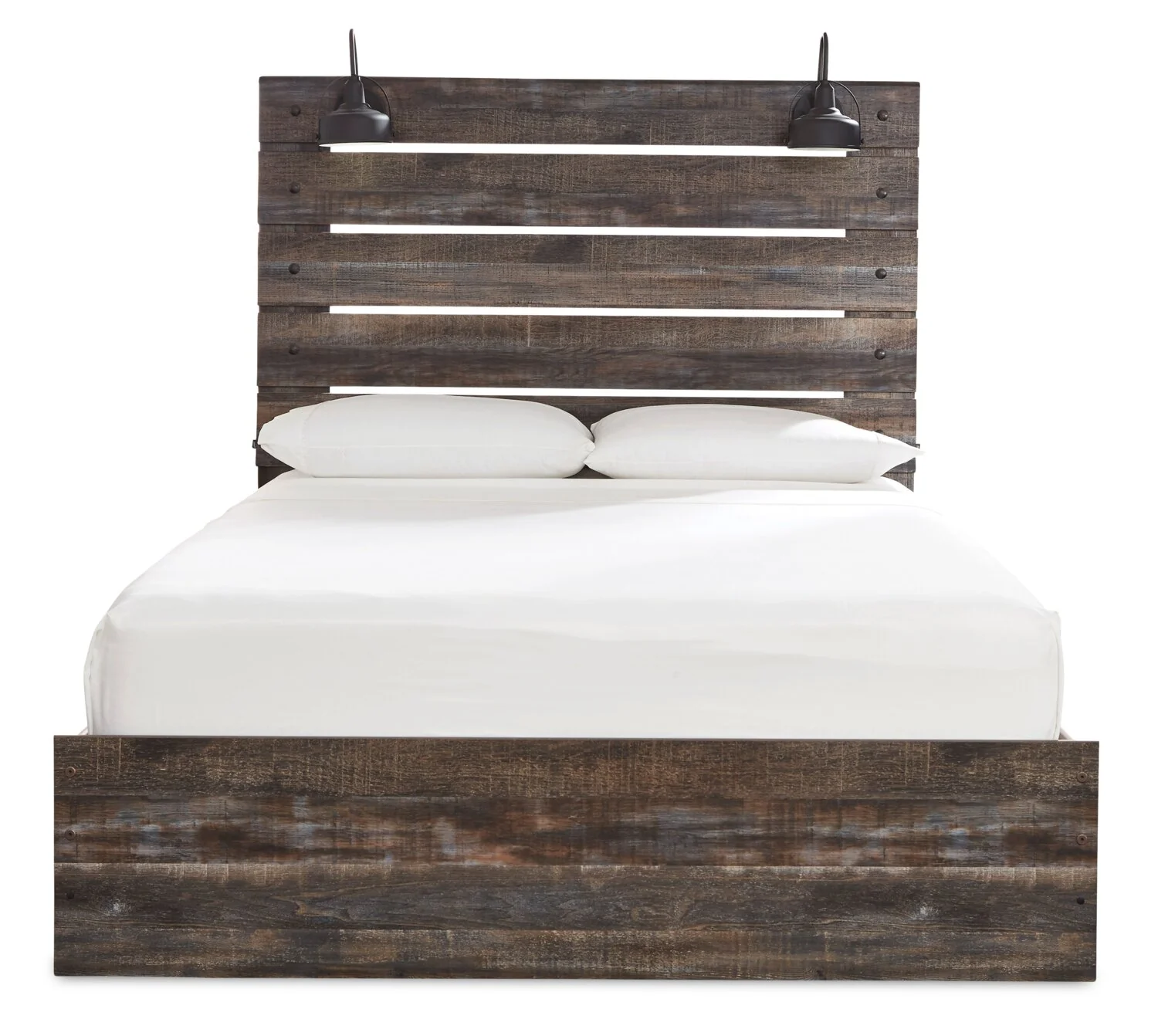 Naylon Queen Panel Bed - Brown - Image 2