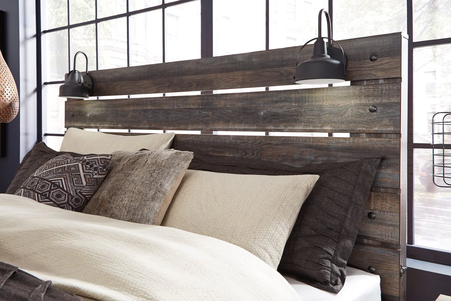 Naylon Queen Side Storage Bed - Brown - Image 4
