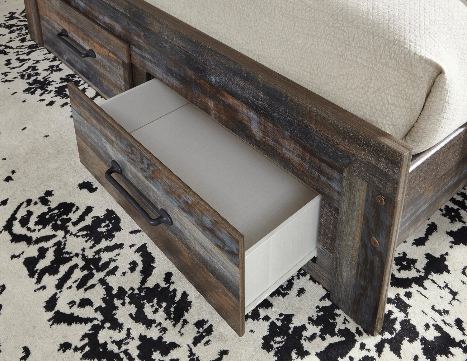 Naylon Queen Storage Bed - Brown - Image 2