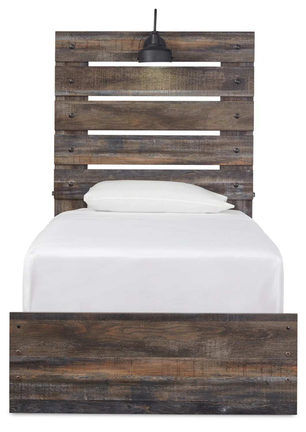 Naylon Twin Panel Bed - Brown - Image 2