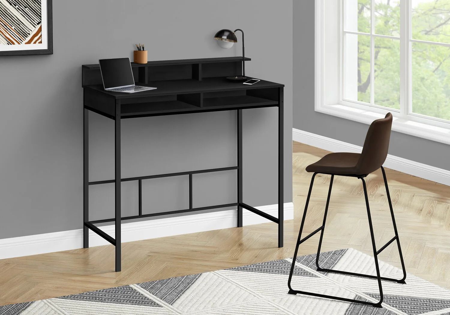 Nori Standing Desk - Black - Image 3