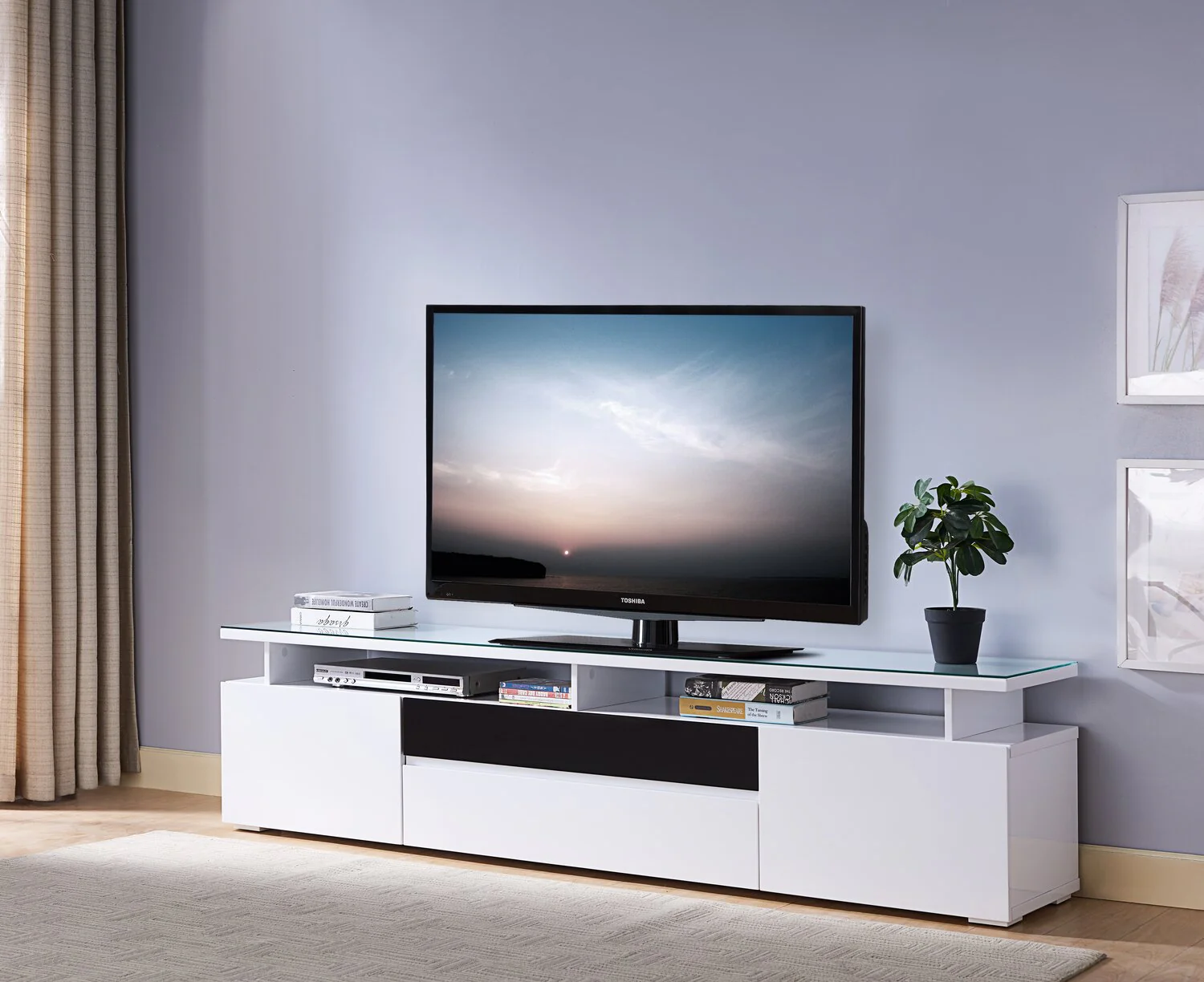 Odele 68" TV Stand - White - Image 3