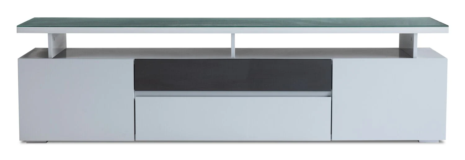 Odele 78" TV Stand - Grey - Image 2