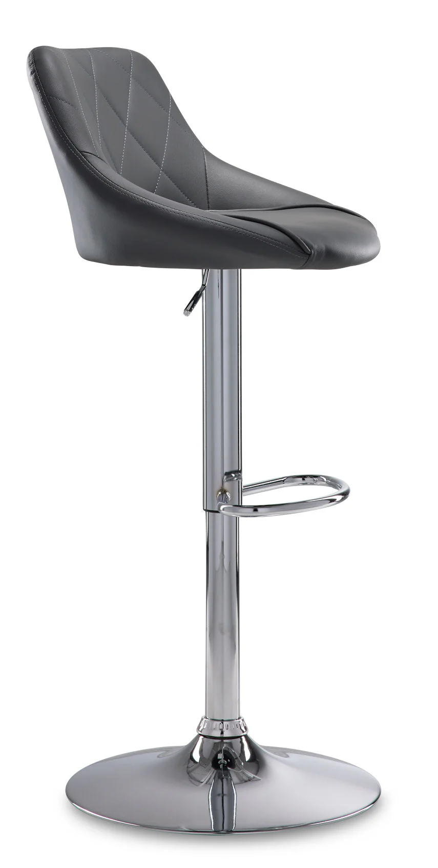 Oscar Bar-Height Stool - Grey/Chrome - Image 3