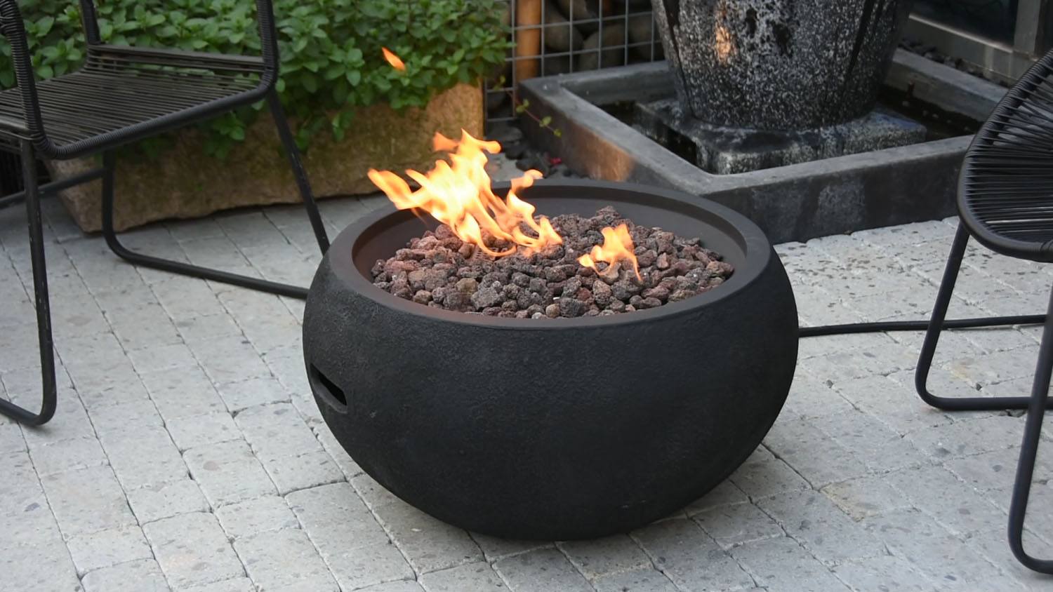 Pacaya Concrete Lava Stone Fire Bowl (Modeno) - Propane - Image 7