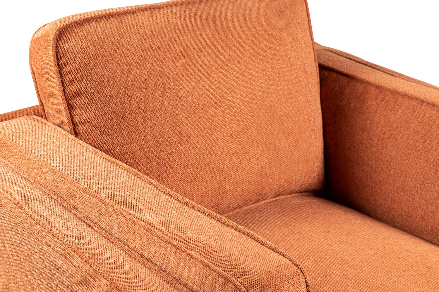 Patrice Linen-Look Chair - Orange - Image 4