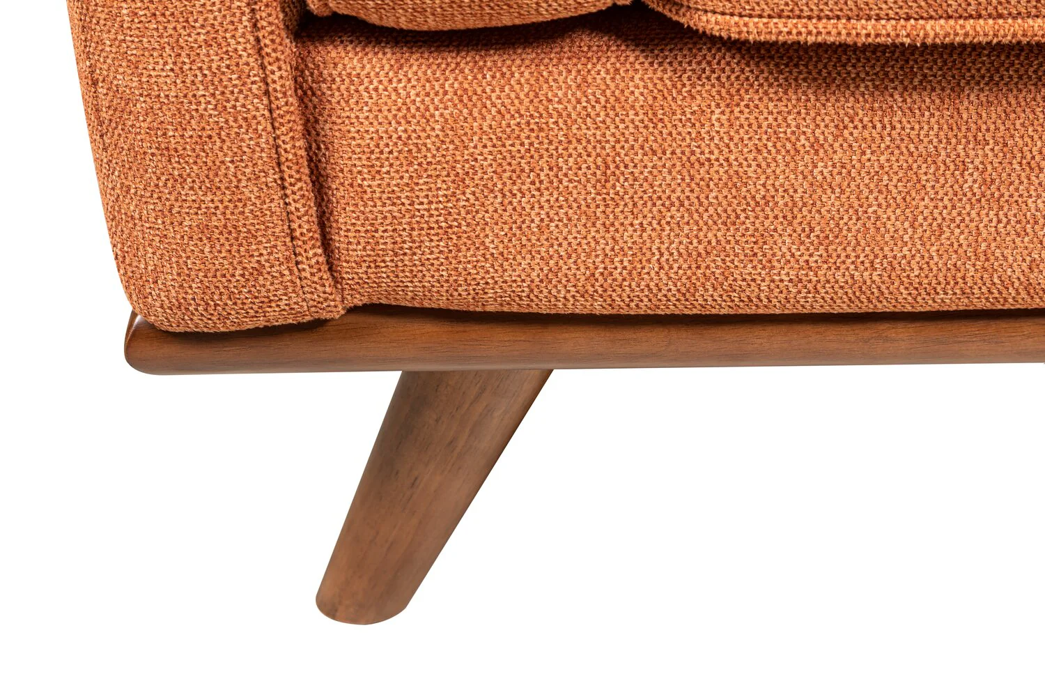Patrice Linen-Look Chair - Orange - Image 9