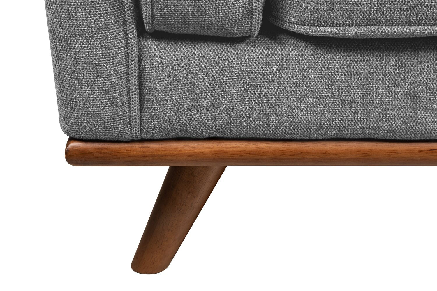 Patrice Linen-Look Loveseat - Grey - Image 4