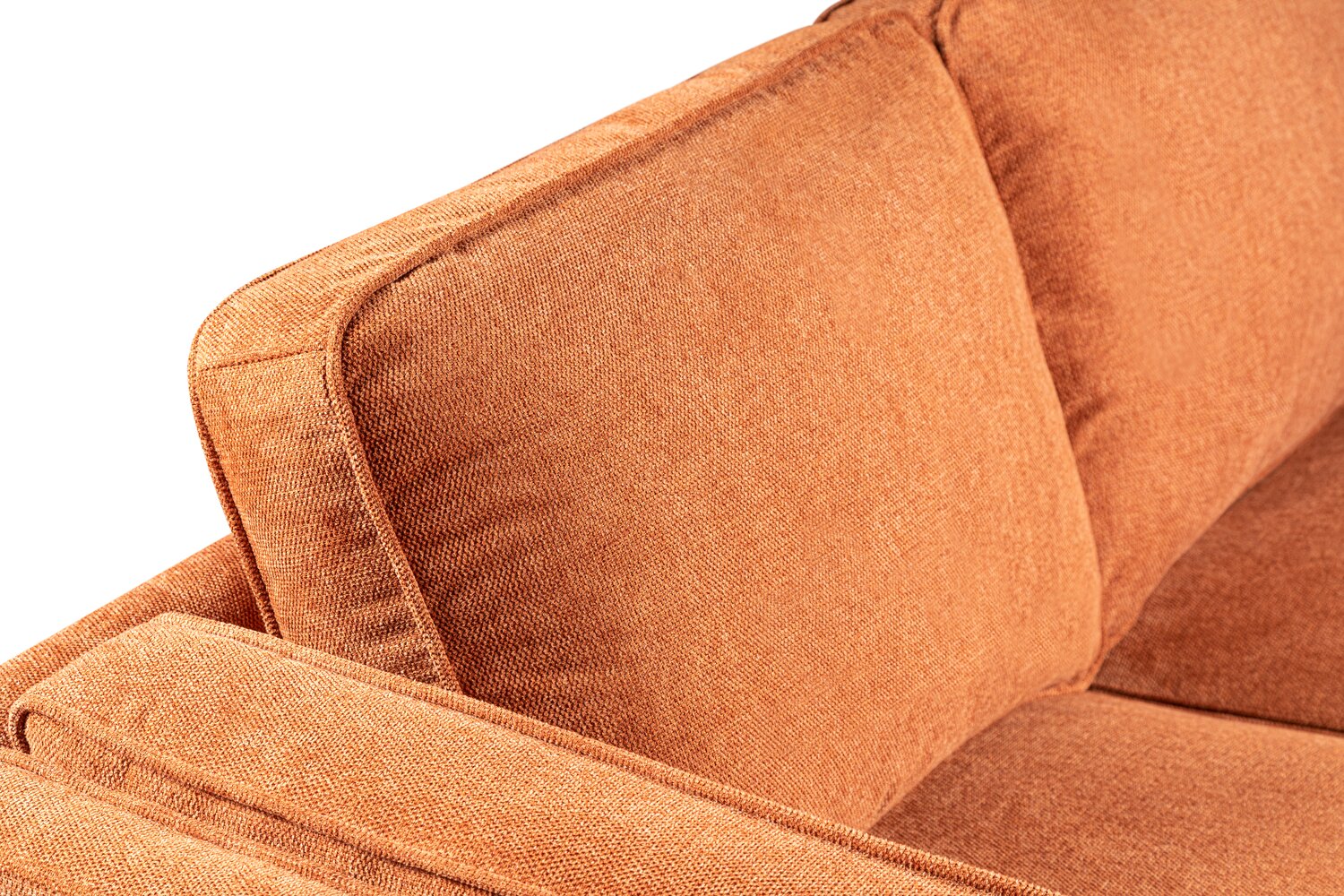 Patrice Linen-Look Sofa - Orange - Image 6