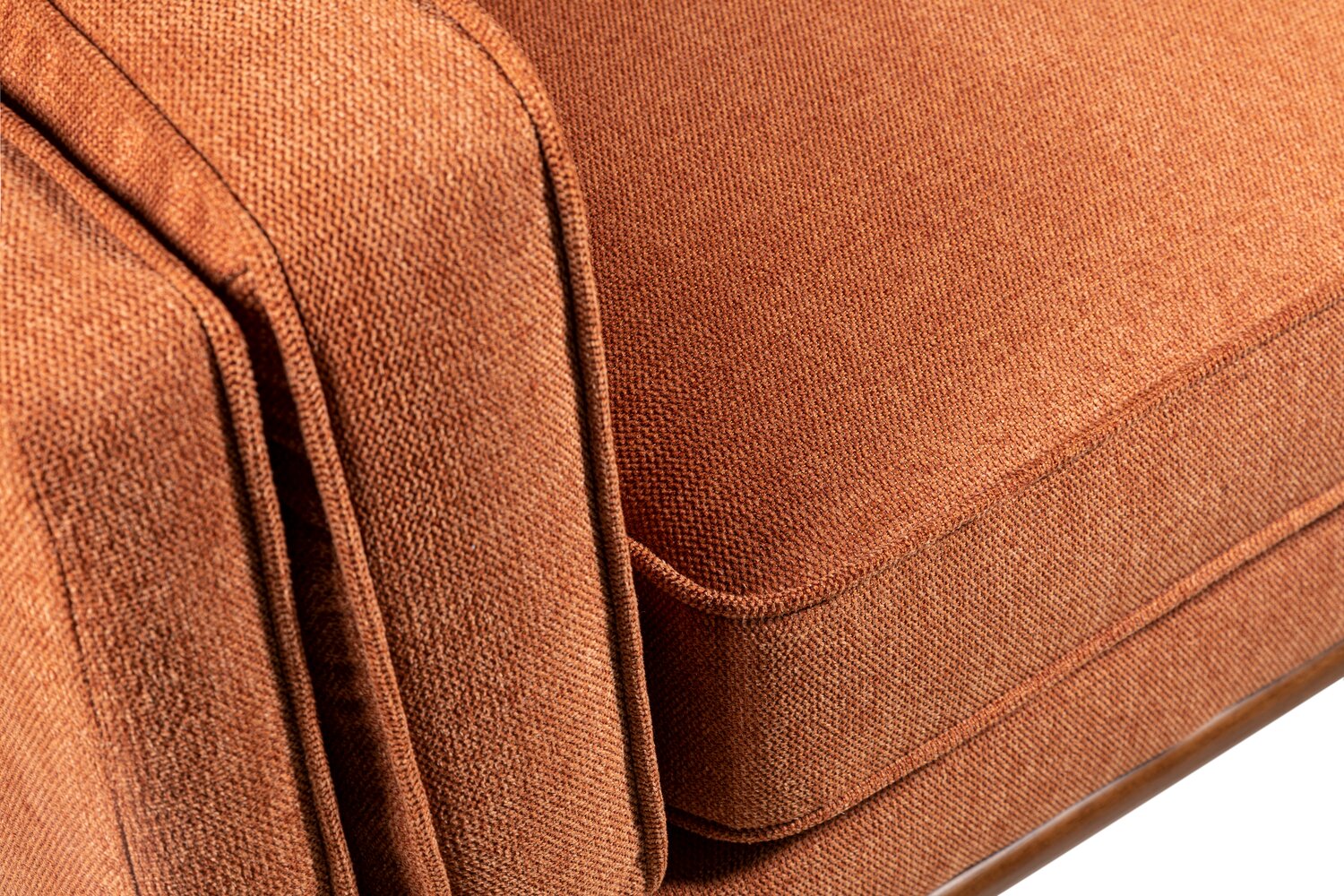 Patrice Linen-Look Sofa - Orange - Image 8