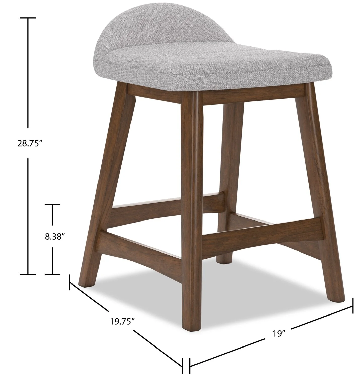 Pocono Counter-Height Stool - Grey - Image 12