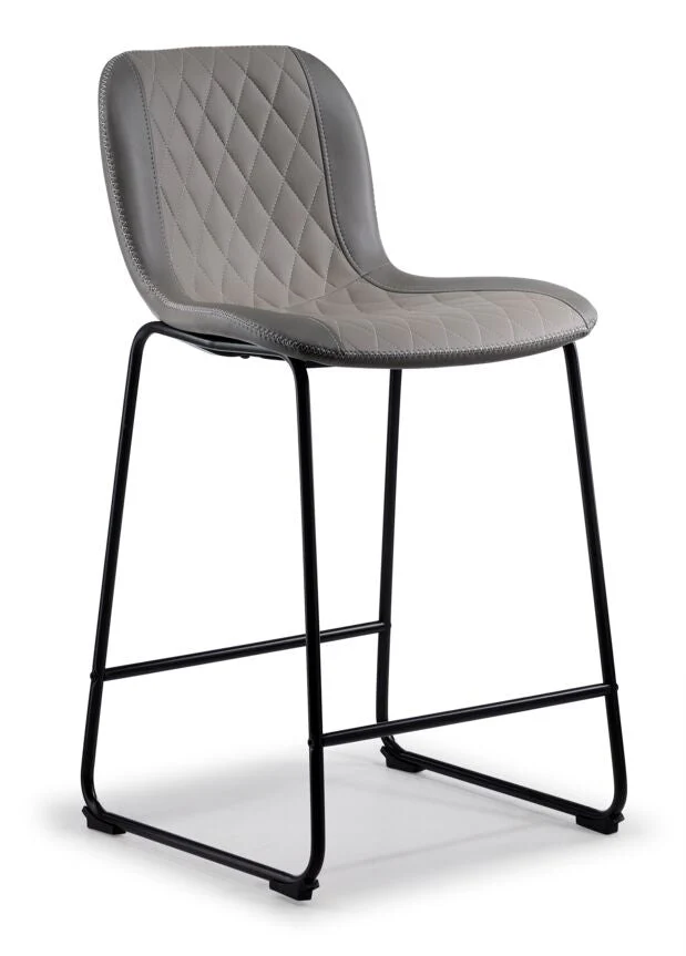 Pont Upholstered Counter Height Stool - Grey