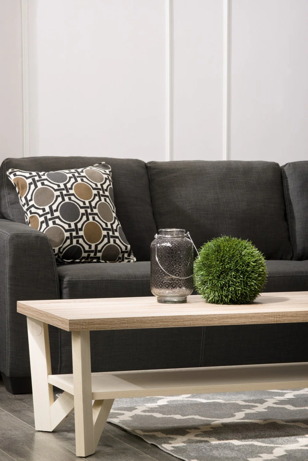 Portroe 3-Piece Coffee and Two End Tables Package - Ivory - Image 9