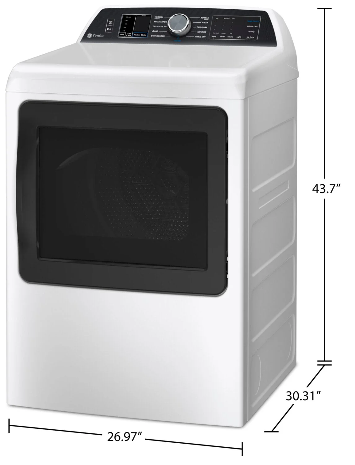 Profile 7.3 Cu. Ft. Smart Electric Dryer with Sanitize and Steam - PTD70EBMTWS - Image 6