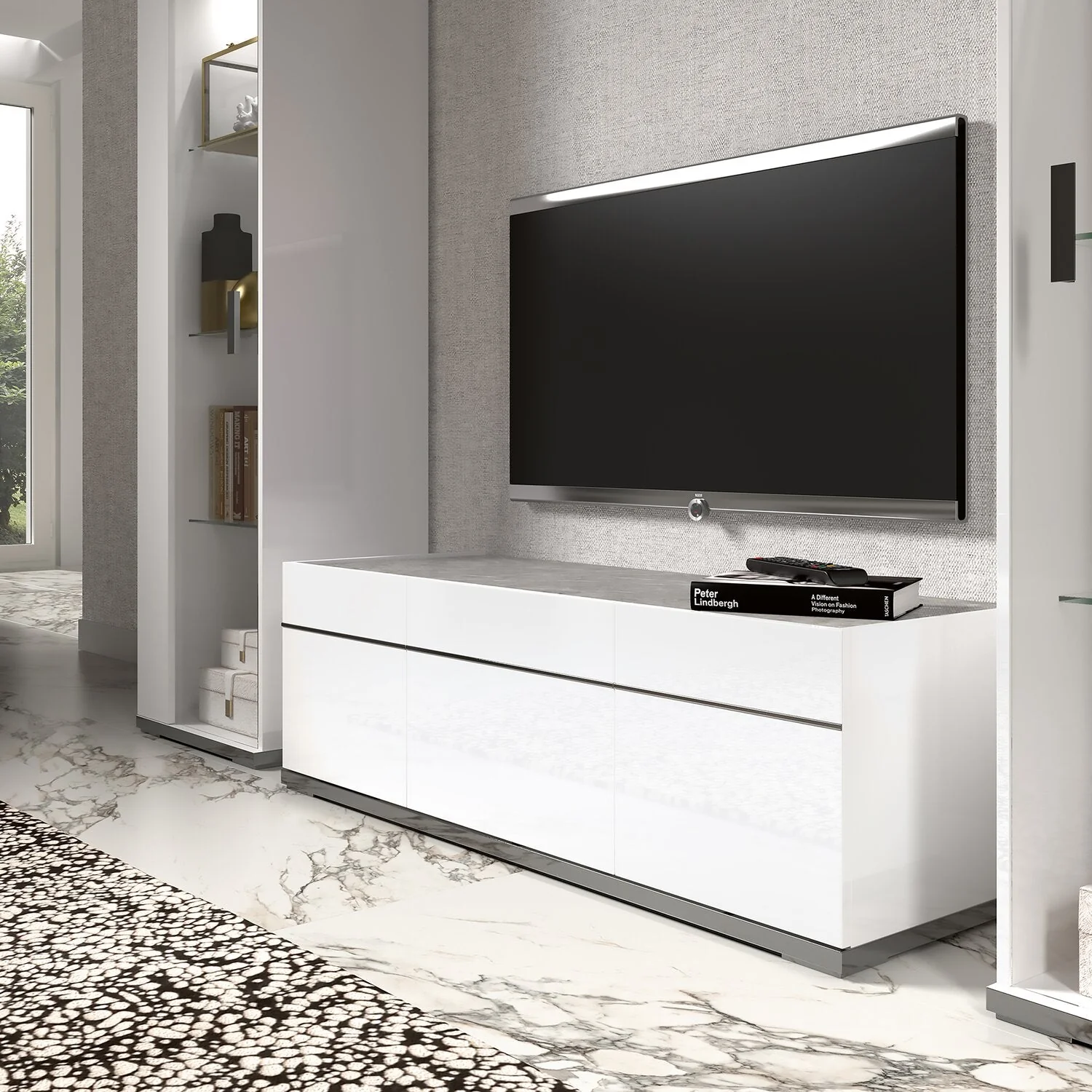 Roma 47" TV Stand - White - Image 8