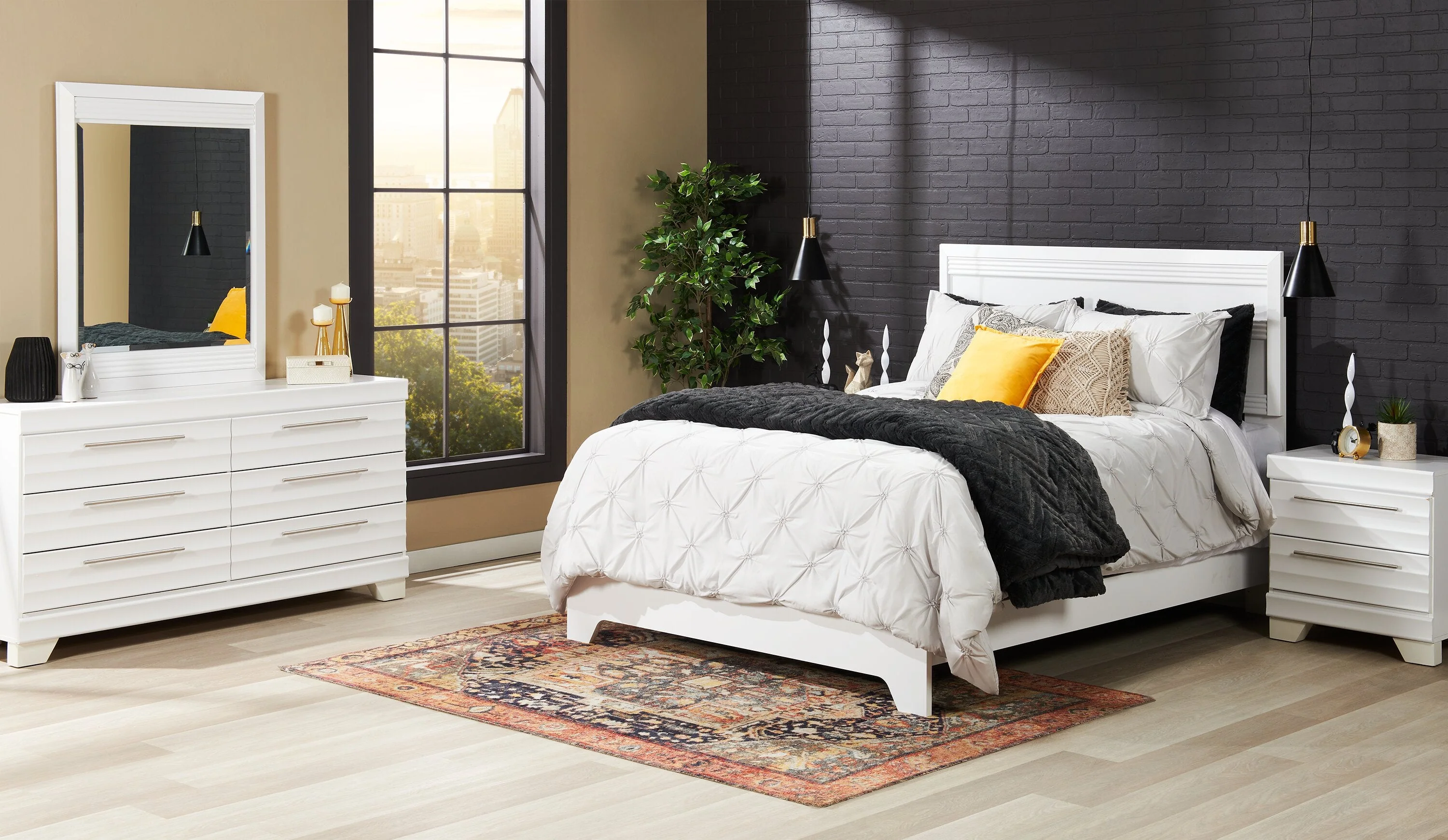 Roman 3-Piece Full/Queen Comforter Set - Charcoal - Image 9