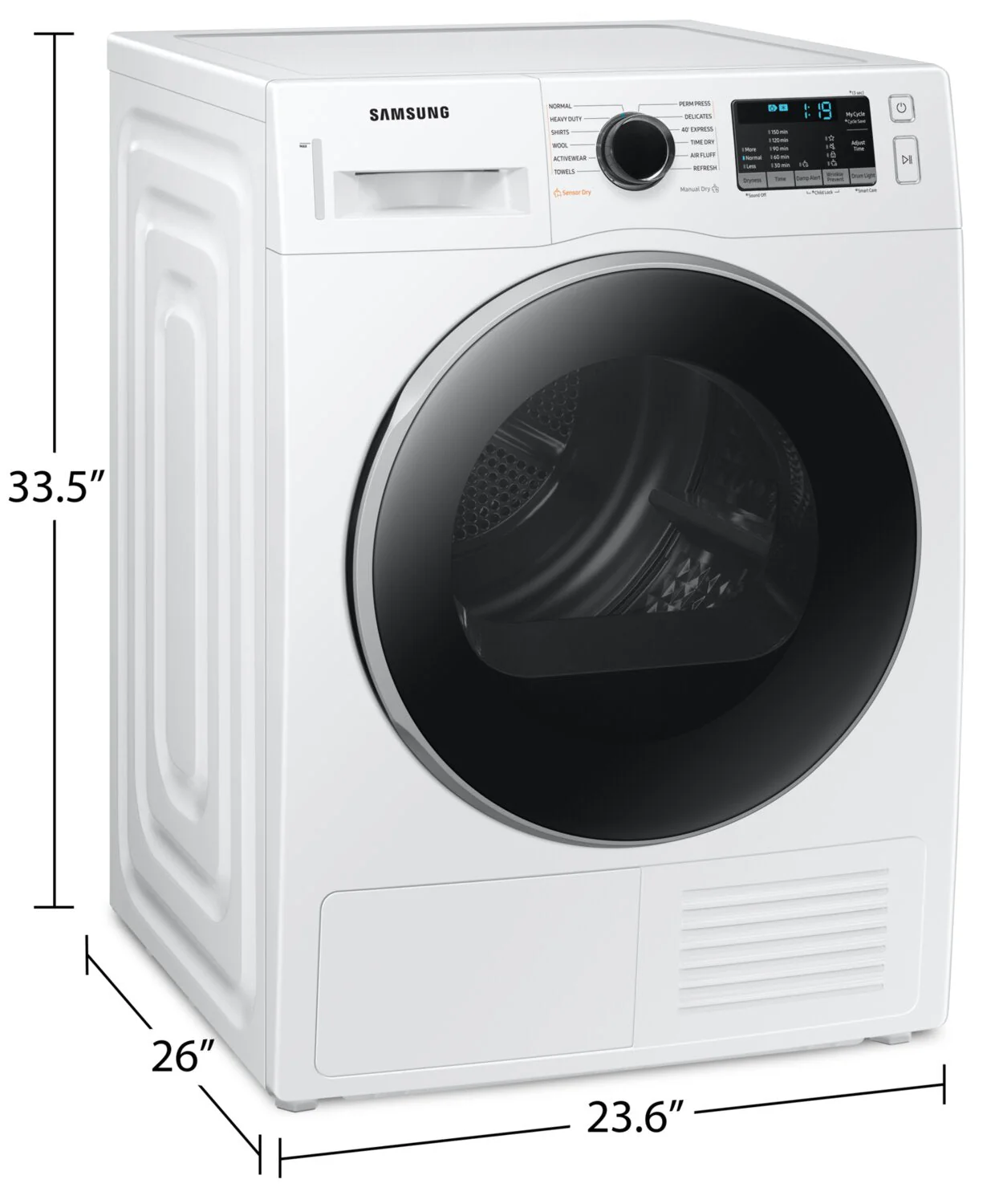 Samsung 4 Cu. Ft. Electric Heat Pump Dryer with Sensor Dry - DV25B6800EW/AC - Image 4
