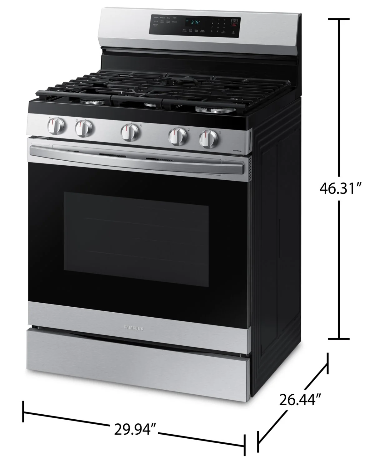 Samsung 6.0 Cu. Ft. Freestanding Gas Range with Fan Convection - NX60A6511SS/AA - Image 9