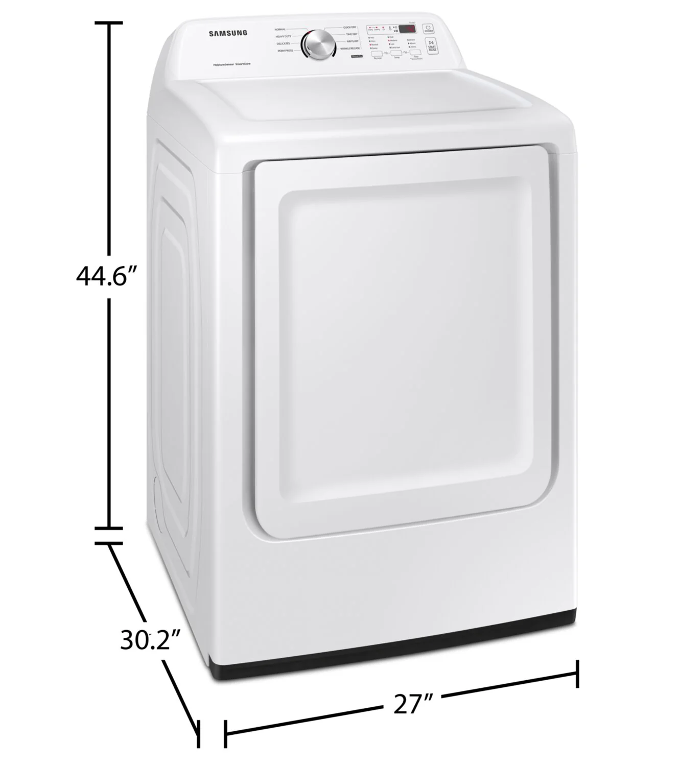 Samsung 7.2 Cu. Ft. Electric Dryer with Sensor Dry - DVE45T3200W/AC - Image 4