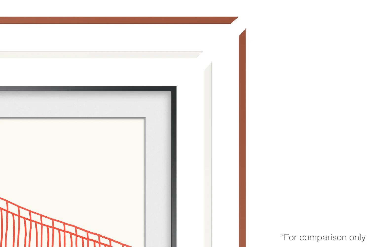 Samsung Customizable Bezel for 2021 50" The Frame TV - Modern White - Image 2