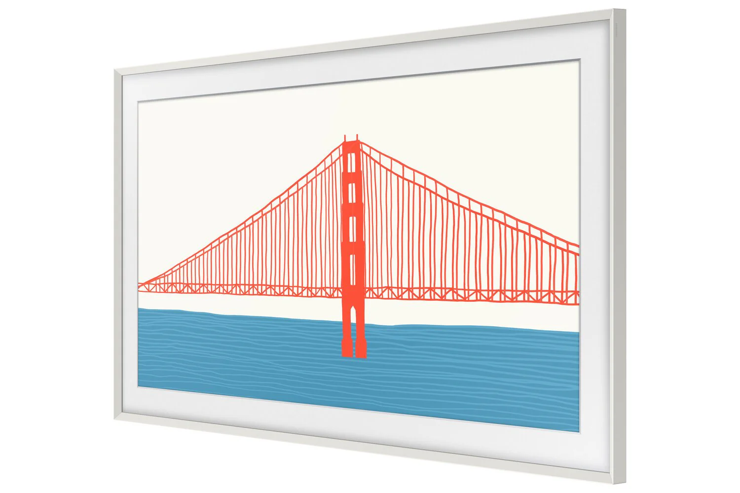 Samsung Customizable Bezel for 2021 50" The Frame TV - Modern White - Image 7