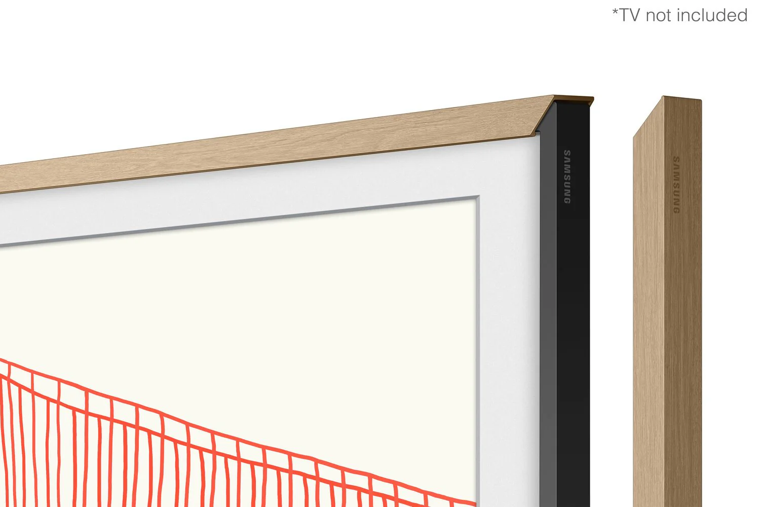 Samsung Customizable Bezel for 2021 55" The Frame TV - Modern Teak - Image 4