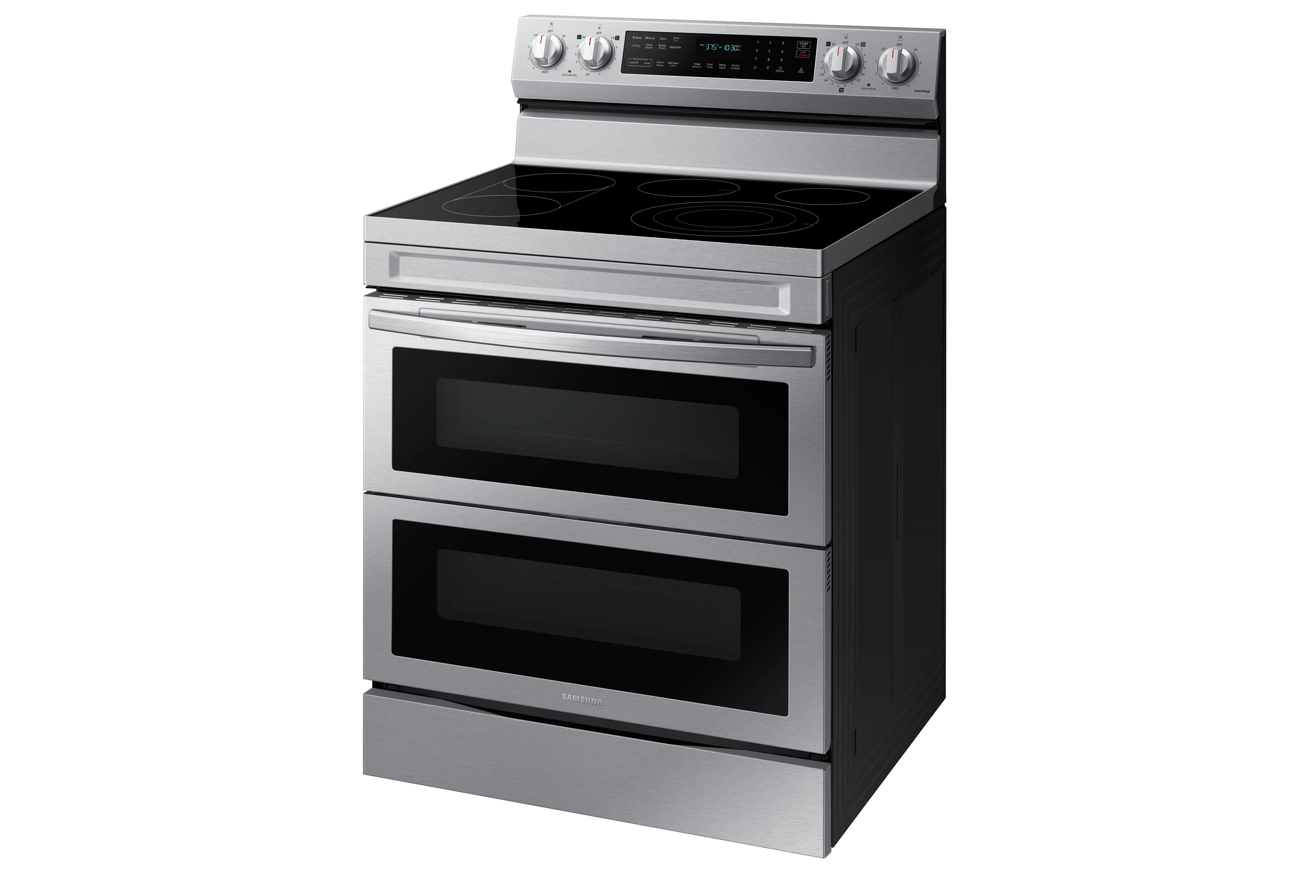 Samsung Stainless Steel 30" Dual Door Electric Freestanding Range with Air Fry (6.3 Cu. Ft.) - NE63A6751SS/AC - Image 3