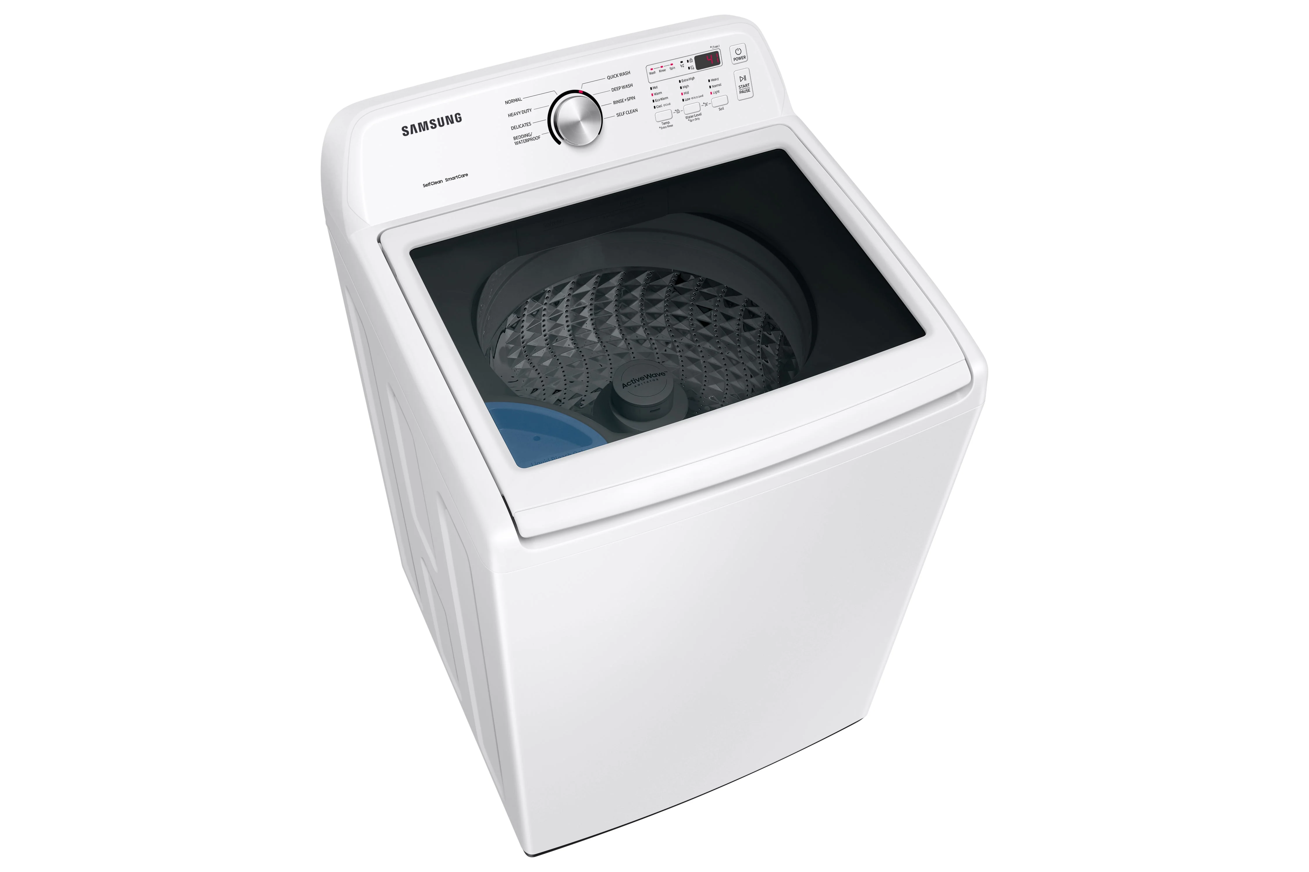 Samsung White Top Load Washer with ActiveWave Agitator (5.0 Cu.Ft) - WA44A3205AW/A4 - Image 5
