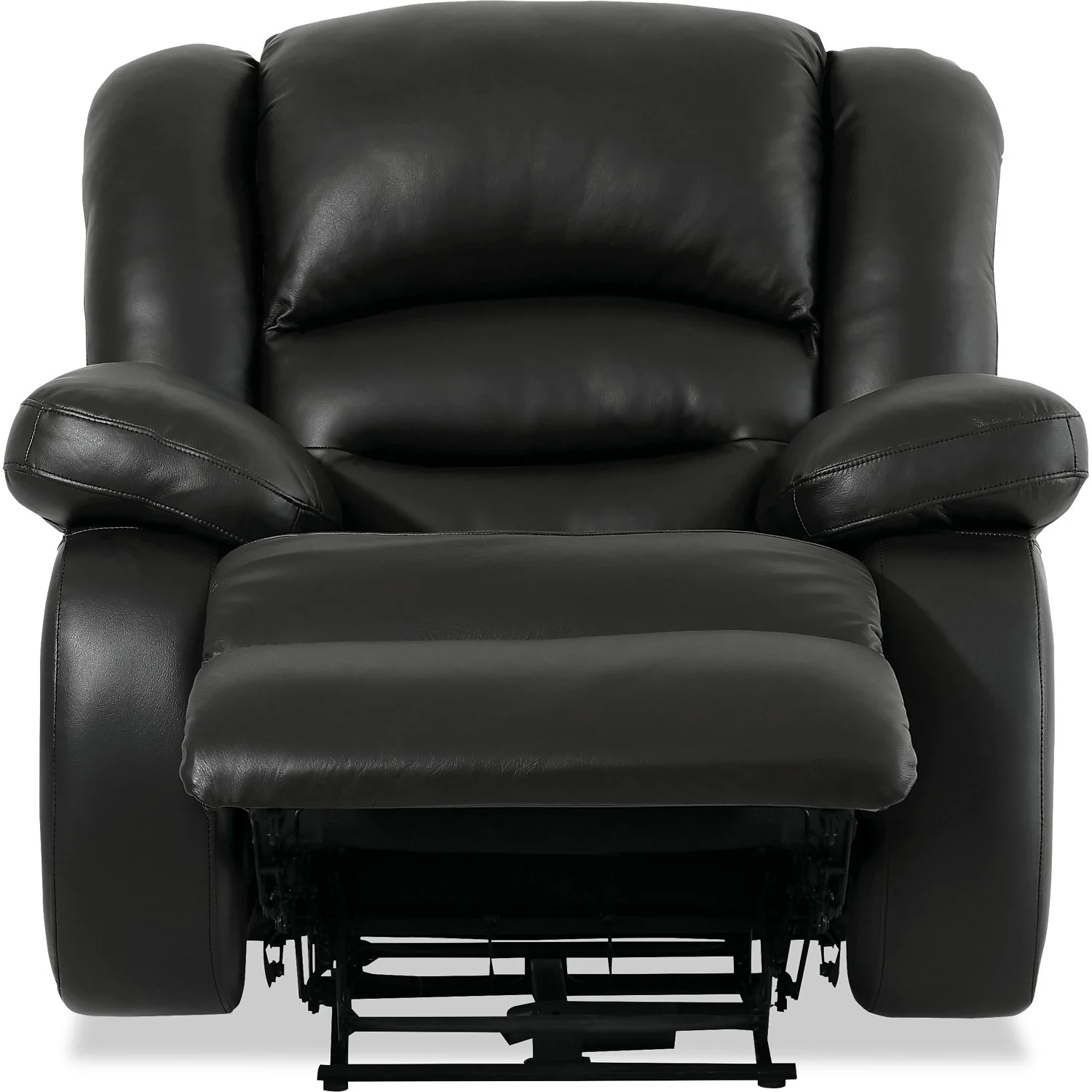 Sandford Genuine Leather Power Recliner - Black - Image 4