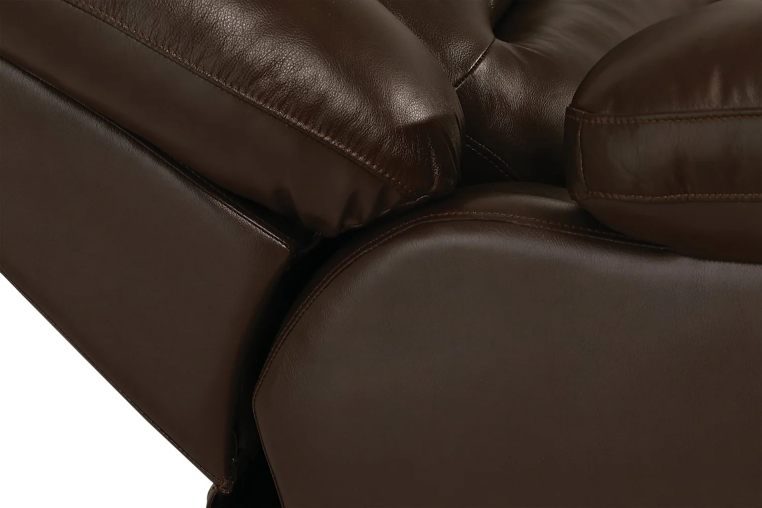 Sandford Genuine Leather Power Recliner - Brown - Image 6
