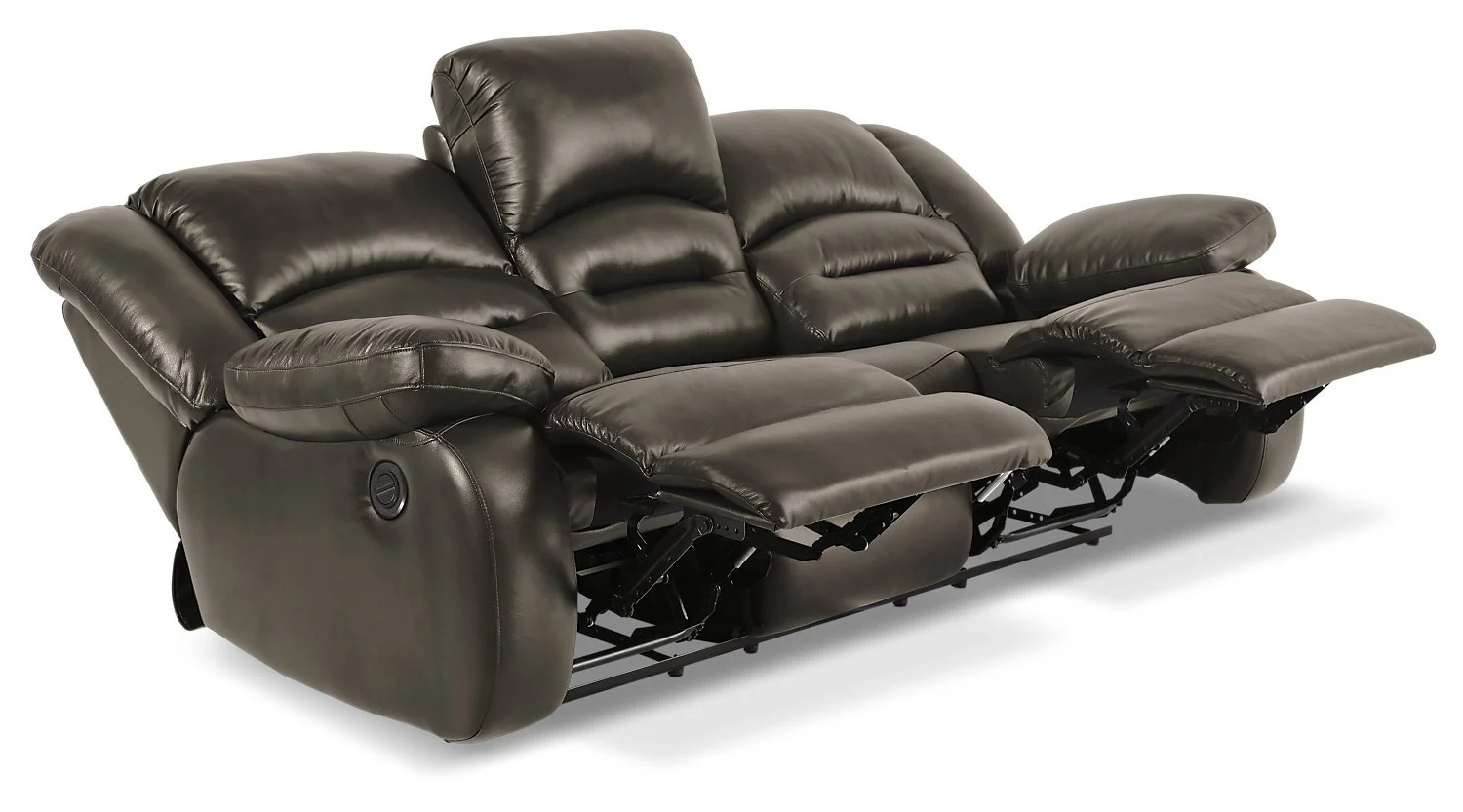 Sandford Genuine Leather Power Reclining Sofa - Grey - Image 2