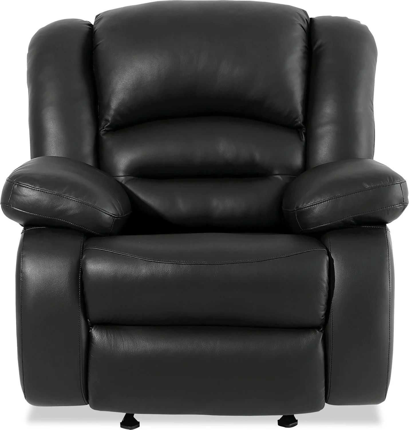 Sandford Genuine Leather Recliner - Black - Image 3