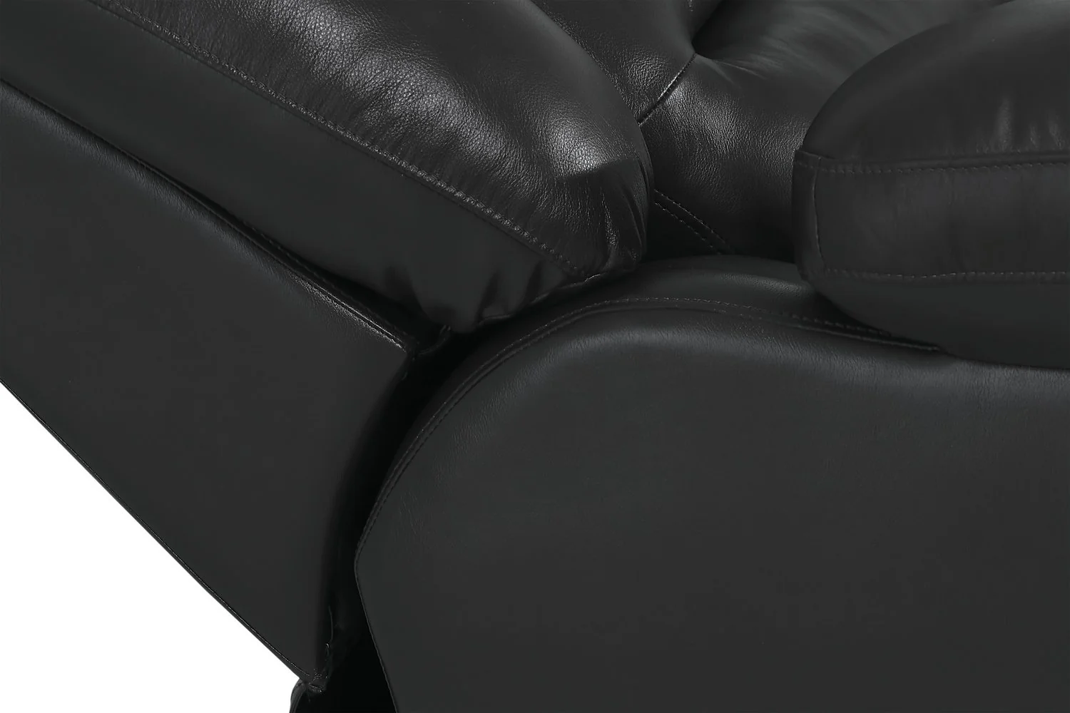 Sandford Genuine Leather Recliner - Black - Image 6